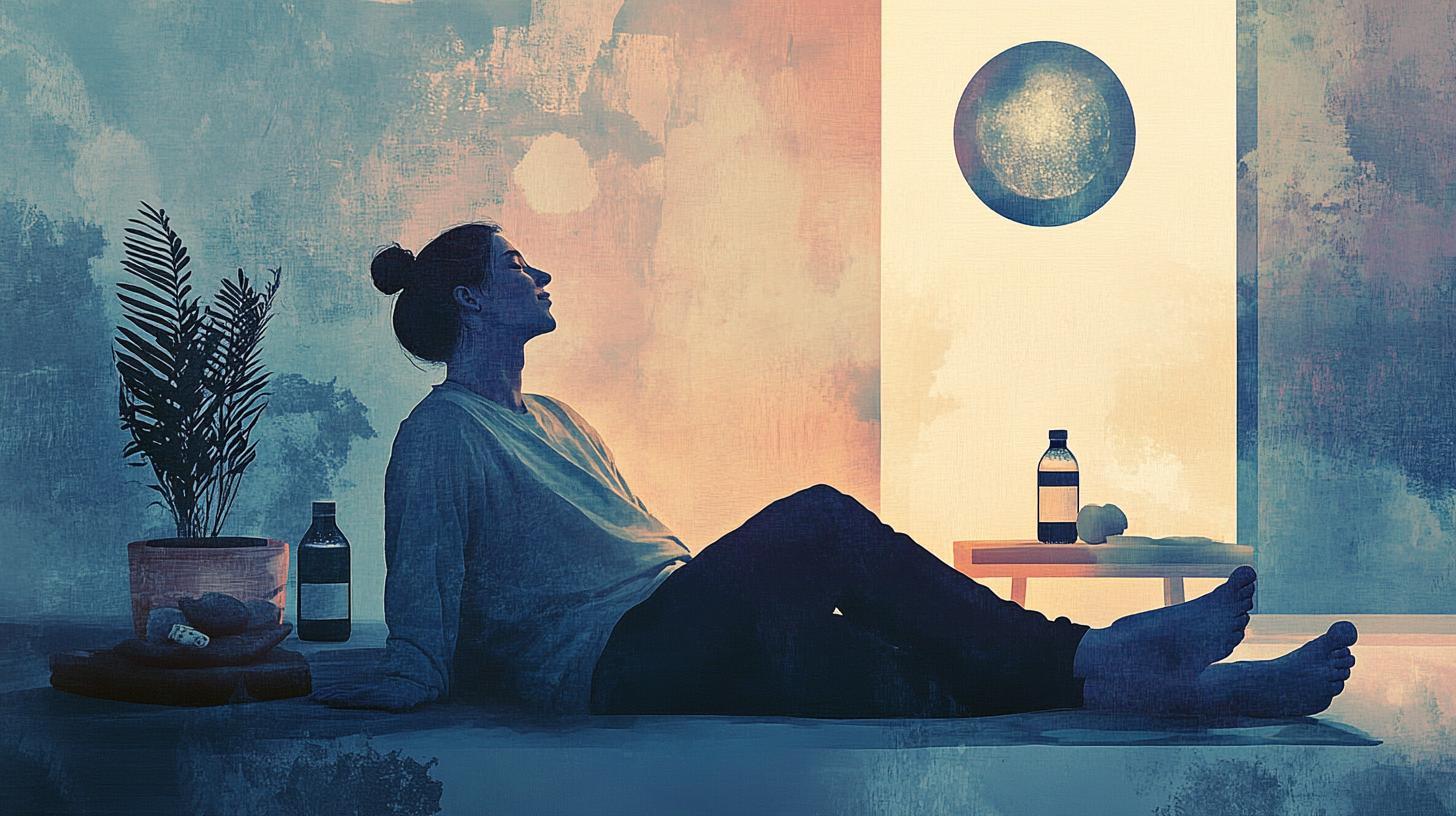Person finding peace and comfort from pain