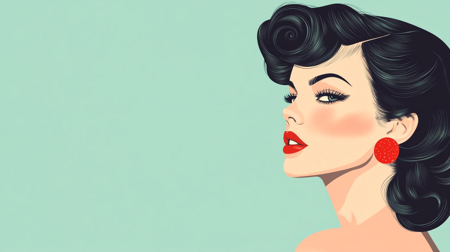 Modern twist on retro hairstyle