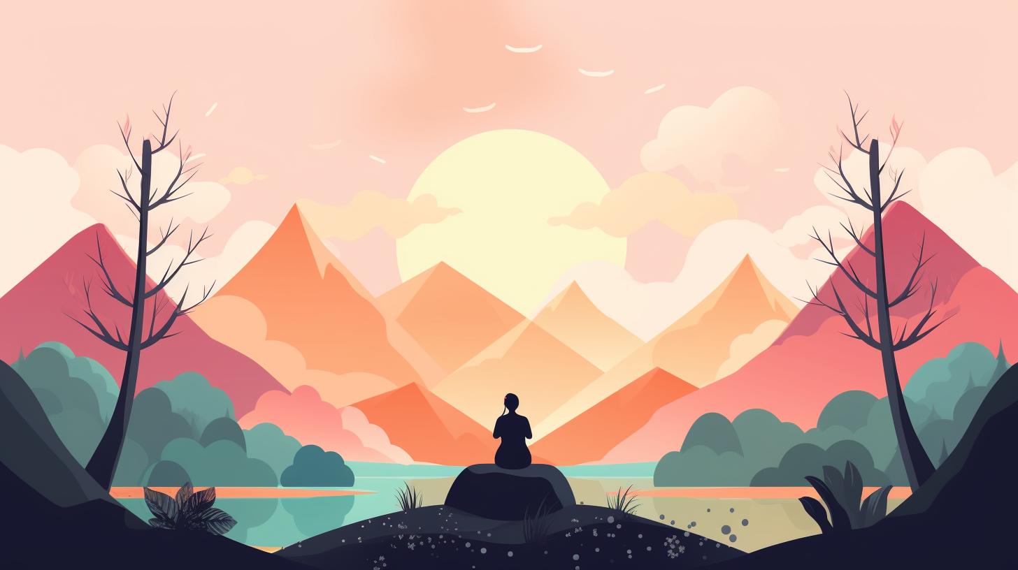 Create a serene and uplifting image representing a well-being life