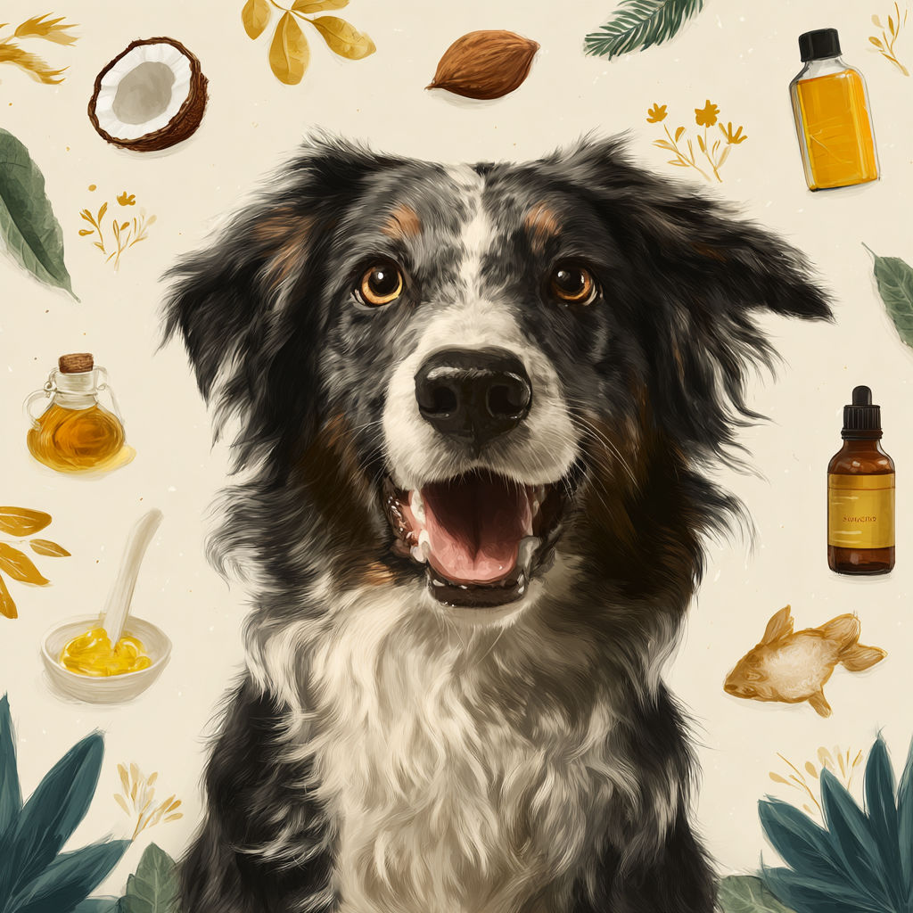 A happy healthy dog showcasing a shiny coat and vibrant skin